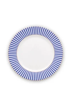 Pip Studio Frühstücksteller|Royal Stripes Frühstücksteller 21 cm Blau