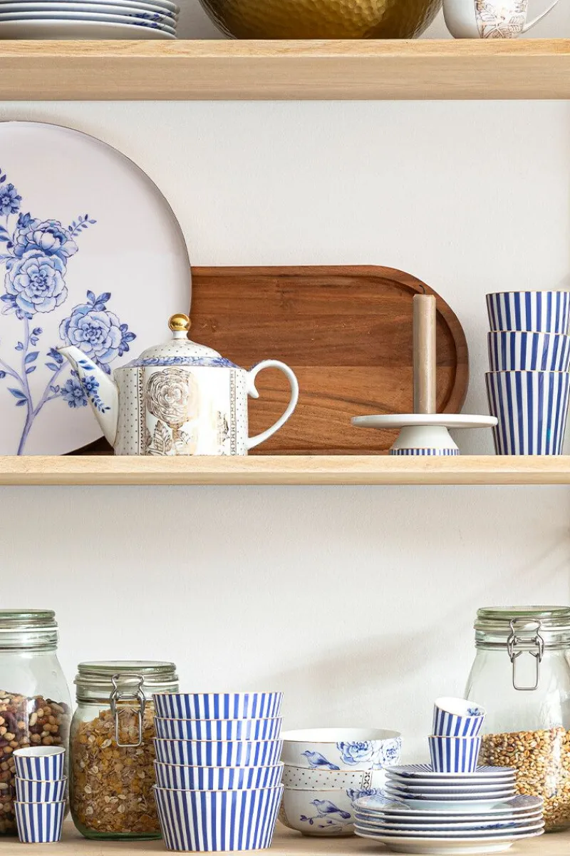 Pip Studio Frühstücksteller|Royal Stripes Frühstücksteller 21 cm Blau