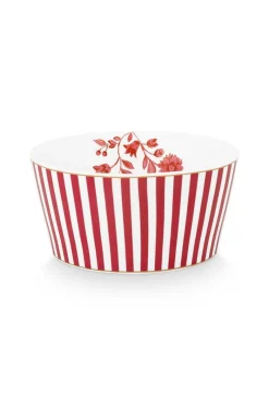 Pip Studio Schalen|Royal Stripes Schale Dunkel 12cm Rosa