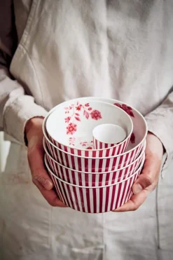 Pip Studio Schalen|Royal Stripes Schale Dunkel 12cm Rosa