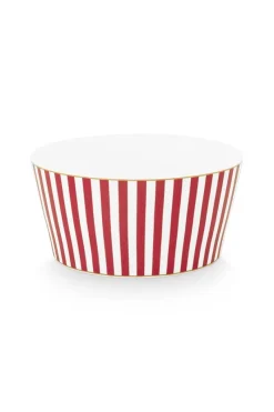 Pip Studio Schalen|Royal Stripes Schale Dunkel 12cm Rosa