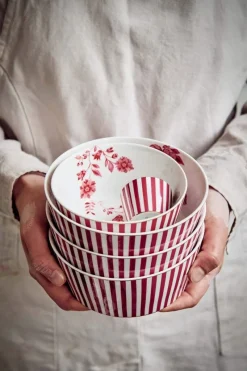 Pip Studio Schalen|Royal Stripes Schale Dunkel 15cm Rosa