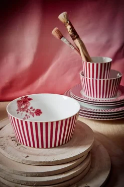Pip Studio Schalen|Royal Stripes Schale Dunkel 15cm Rosa