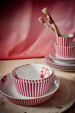 Pip Studio Schalen|Royal Stripes Schale Dunkel 15cm Rosa
