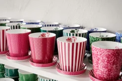 Pip Studio Porzellan Sets|Teetassen|Royal Stripes Tasse Fliesen & Teebeutelablage Rosa