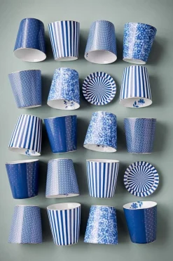 Pip Studio Porzellan Sets|Teetassen|Royal Stripes Tasse Fliesen & Teebeutelablage Blau