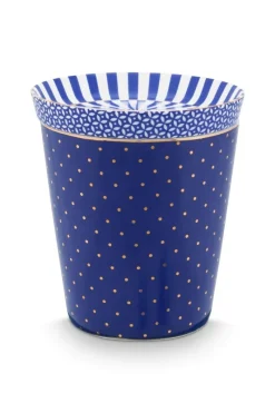 Pip Studio Porzellan Sets|Teetassen|Royal Stripes Tasse Punkte & Teebeutelablage Blau