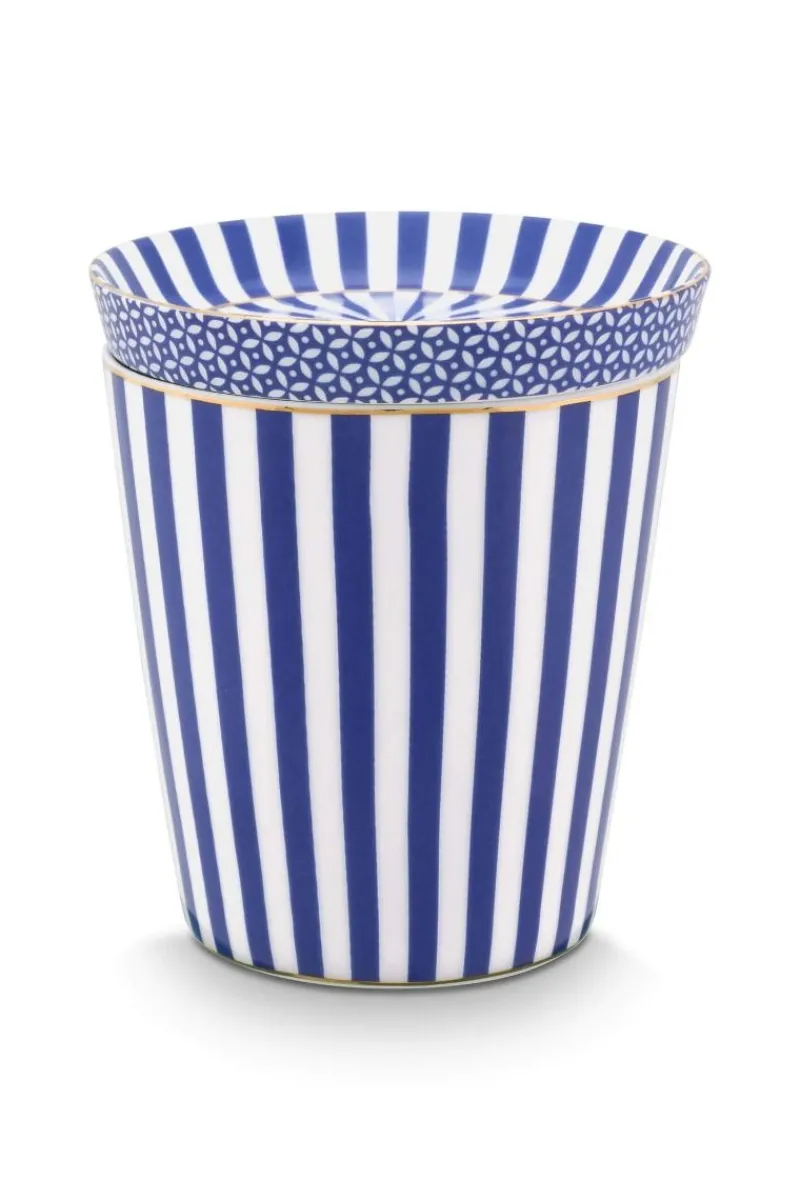 Pip Studio Porzellan Sets|Teetassen|Royal Stripes Tasse & Teebeutelablage Blau