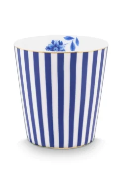 Pip Studio Porzellan Sets|Teetassen|Royal Stripes Tasse & Teebeutelablage Blau