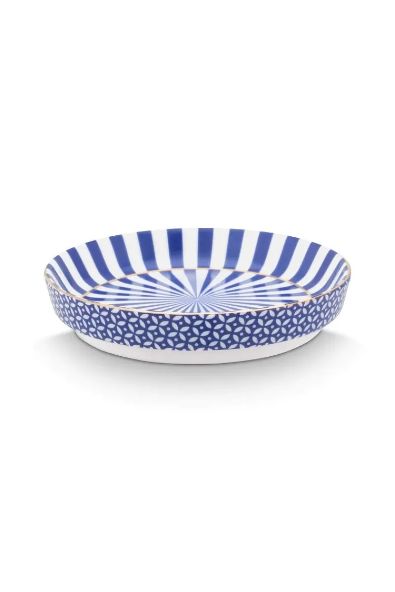 Pip Studio Porzellan Sets|Teetassen|Royal Stripes Tasse & Teebeutelablage Blau