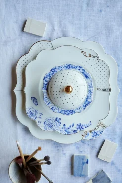 Pip Studio Frühstücksteller|Royal White Frühstücksteller golden dots 23,5 cm