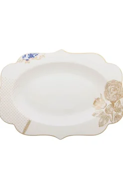 Pip Studio Servierschalen|Royal White Oval Servierschale 40 cm