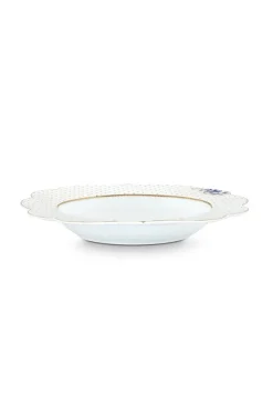 Pip Studio Tiefe Teller|Royal White Suppenteller Golden Dots 23,5 cm
