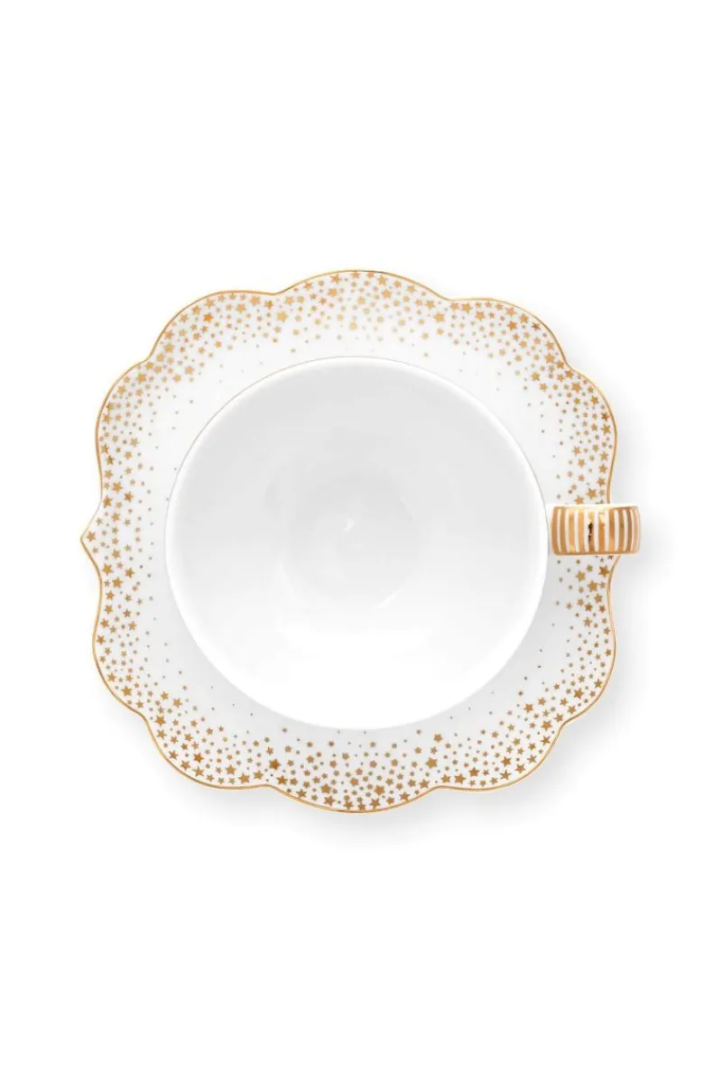 Pip Studio Weihnachten|Cappuccino Tasse|Royal Winter White Cappuccino Tasse & Untertasse