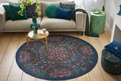 Pip Studio Runde Teppiche|Runde Teppich Il Ricamo by Pip Dunkel Blau