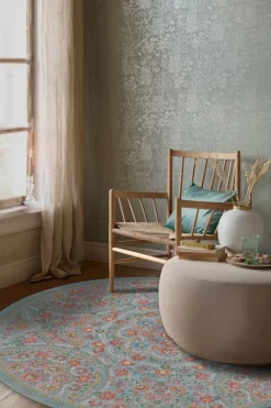 Pip Studio Runde Teppiche|Runde Teppich Il Ricamo by Pip Hell Blau