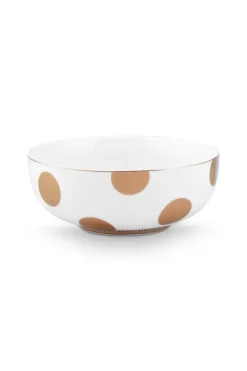 Pip Studio Weihnachten|Schalen|Schale Dot Delight Weiss-Gold 15cm