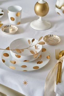 Pip Studio Weihnachten|Schalen|Schale Dot Delight Weiss-Gold 15cm
