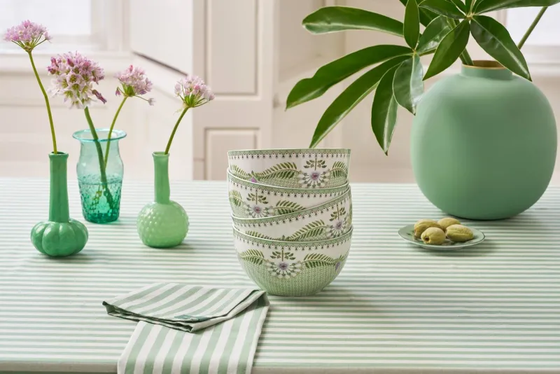 Pip Studio Schalen|Schale Lily&Lotus Fliesen Hell 15cm Grün