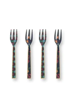 Pip Studio Besteck|Set/4 Kuchengabeln Emailliert Berry Blues
