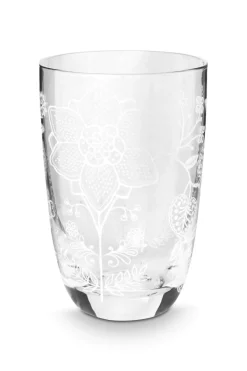 Pip Studio Longdrinkgläser|Set/2 Longdrinkgläser Blume Weiss