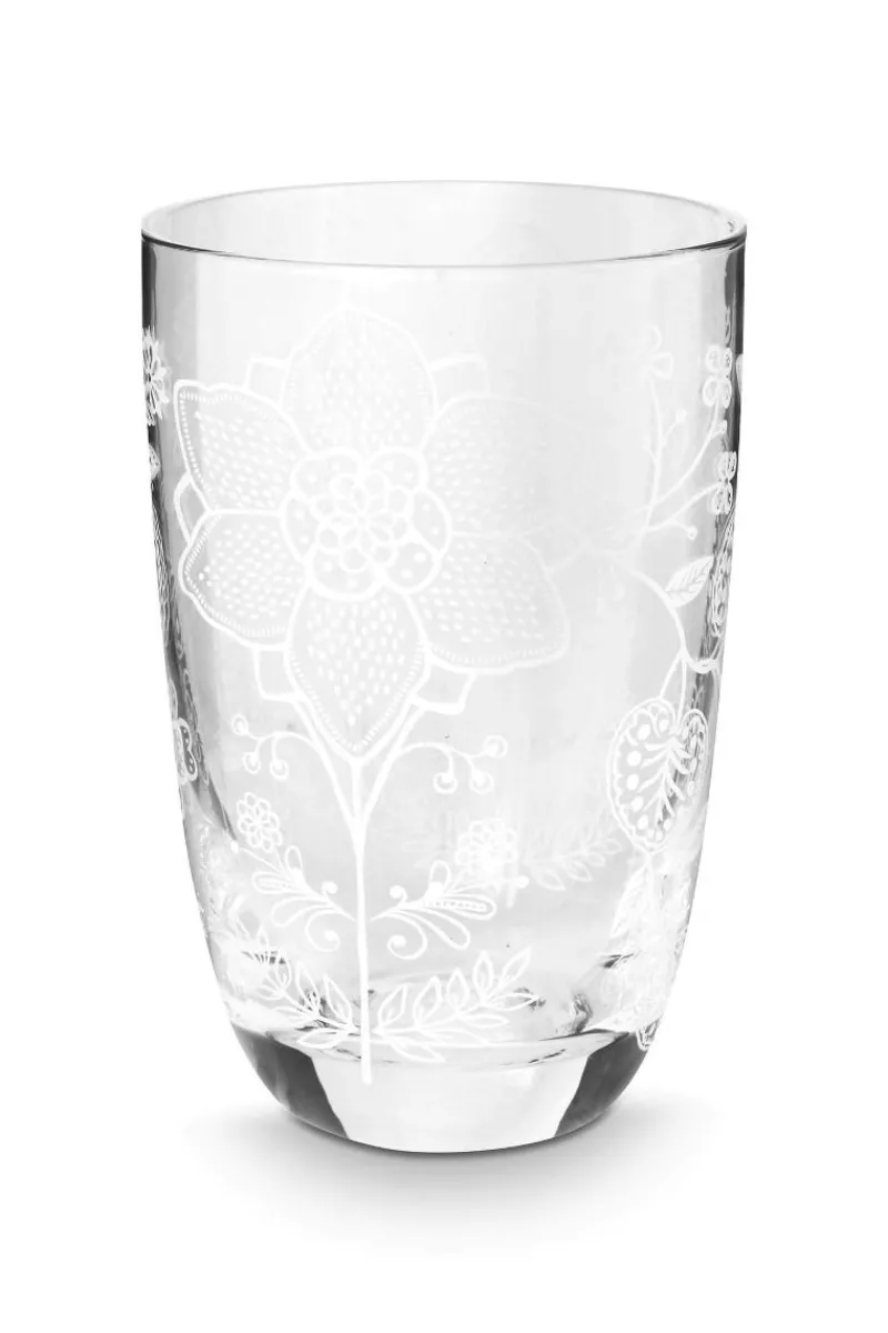 Pip Studio Longdrinkgläser|Set/2 Longdrinkgläser Blume Weiss