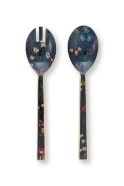 Pip Studio Besteck|Set/2 Salatbesteck Emailliert Berry Blues