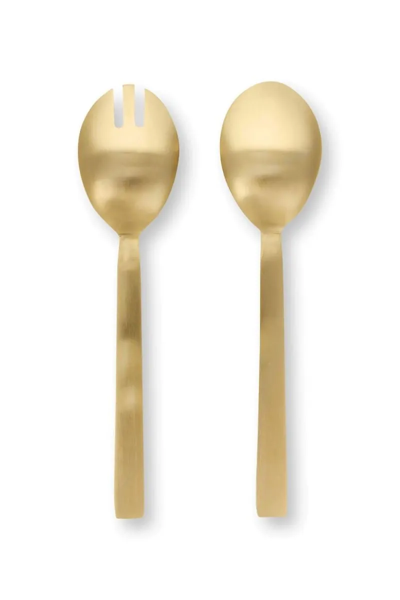 Pip Studio Besteck|Set/2 Salatbesteck Emailliert Berry Blues