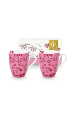 Pip Studio Porzellan Sets|Teetassen|Set/2 Tassen Gross Jolie Blumen Rosa