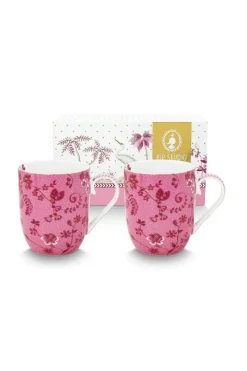 Pip Studio Porzellan Sets|Kaffeetassen|Set/2 Tassen Klein Jolie Blumen Rosa