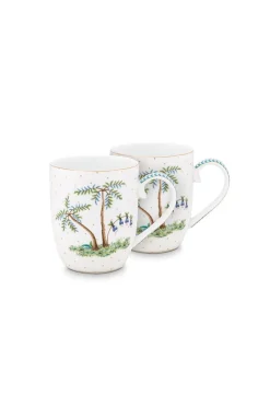 Pip Studio Porzellan Sets|Kaffeetassen|Set/2 Tassen Klein Jolie Punkte Gold Blau