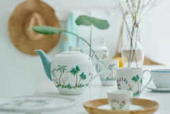Pip Studio Porzellan Sets|Cappuccino Tasse|Set/2 Tassen & Untertassen Jolie Punkte Gold Blau