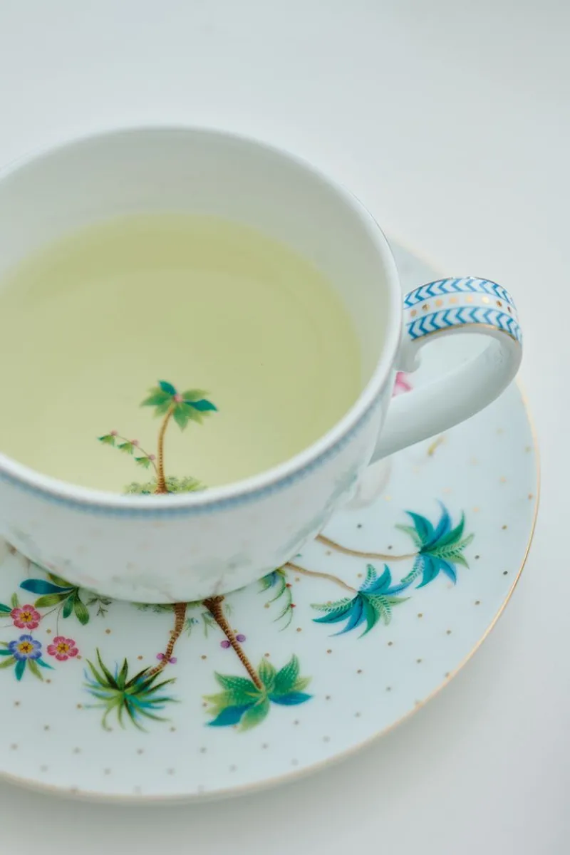 Pip Studio Porzellan Sets|Cappuccino Tasse|Set/2 Tassen & Untertassen Jolie Punkte Gold Blau