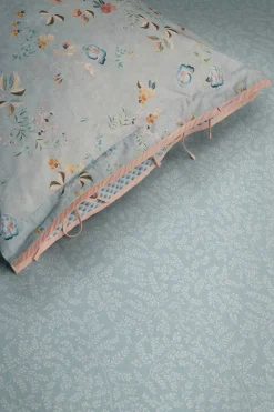 Pip Studio Laken|Spannbettlaken Leafy Grau Blau
