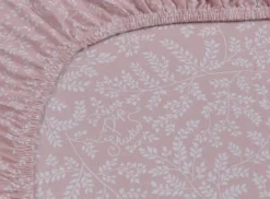 Pip Studio Laken|Spannbettlaken Leafy Rosa