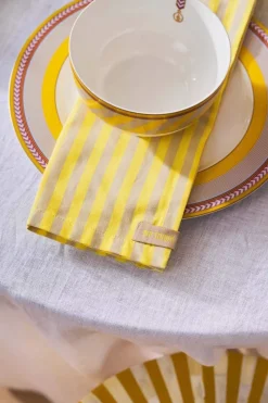 Pip Studio Servietten|Stripes Set/4 Servietten Gelb
