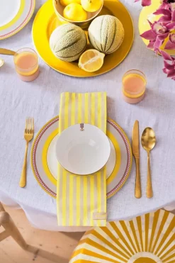 Pip Studio Servietten|Stripes Set/4 Servietten Gelb