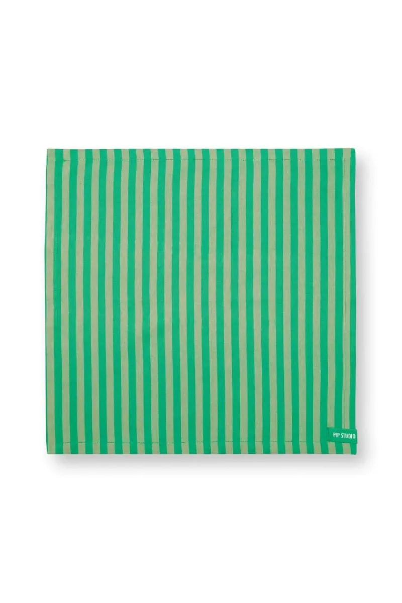 Pip Studio Servietten|Stripes Set/4 Servietten Grün