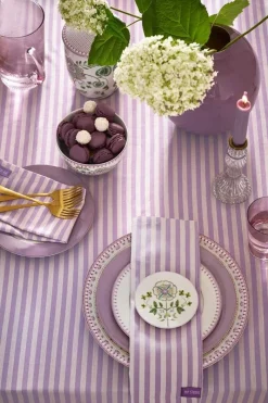 Pip Studio Servietten|Stripes Set/4 Servietten Lila Violett