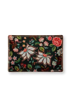 Pip Studio Schalen Und Tabletts|Tablett Metall Gross Berry Blues Dunkel Blau