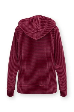Pip Studio Pullover & Strickjacken|Pullover Und Strickjacken|Tamari Pullover Velvet Little Sumo Stripe Rosa Rot