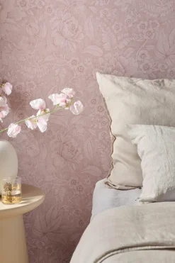 Pip Studio Tapetenmuster|Tapetenmuster Casa dei Fiori Hellmauve