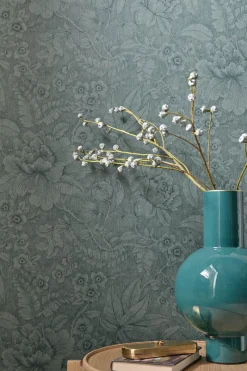 Pip Studio Tapetenmuster|Tapetenmuster Casa dei Fiori Dunkelgrün