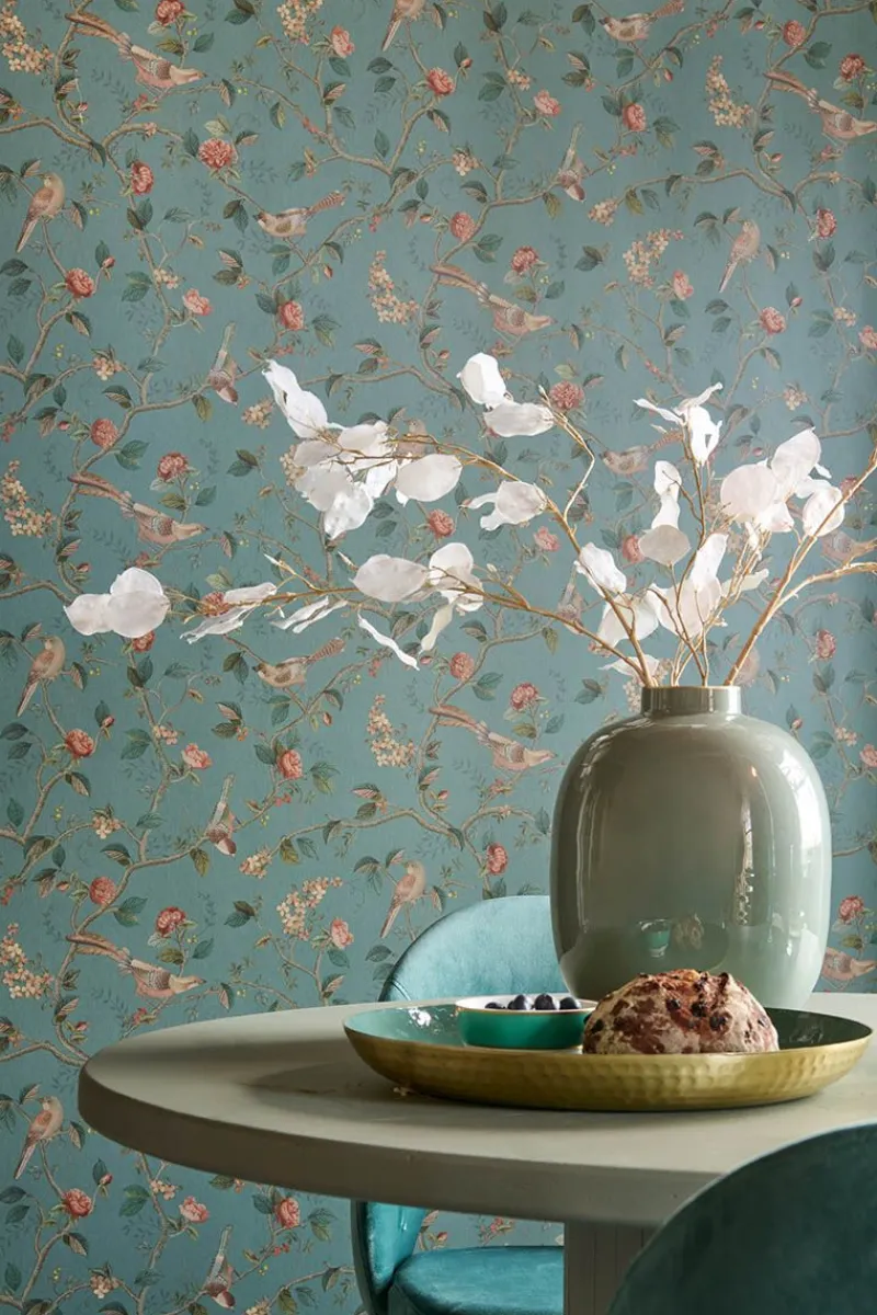 Pip Studio Tapetenmuster|Tapetenmuster Good Nightingale Petrol