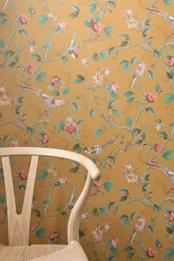 Pip Studio Tapetenmuster|Tapetenmuster Good Nightingale Ocker