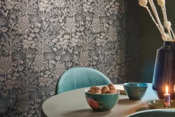 Pip Studio Tapetenmuster|Tapetenmuster Origami Tree Dunkel/Roségold Blau