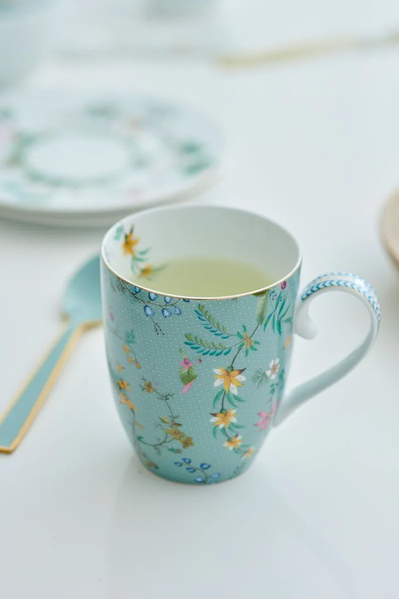 Pip Studio Teetassen|Tasse Gross Jolie Blumen Blau