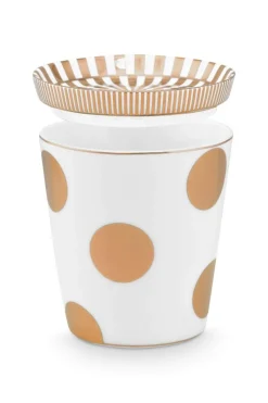 Pip Studio Weihnachten|Porzellan Sets|Tasse Klein Dot Delight & Teebeutelablage Weiss-Gold