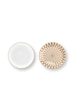 Pip Studio Weihnachten|Porzellan Sets|Tasse Klein Dot Delight & Teebeutelablage Weiss-Gold
