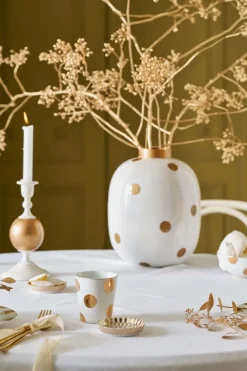 Pip Studio Weihnachten|Porzellan Sets|Tasse Klein Dot Delight & Teebeutelablage Weiss-Gold